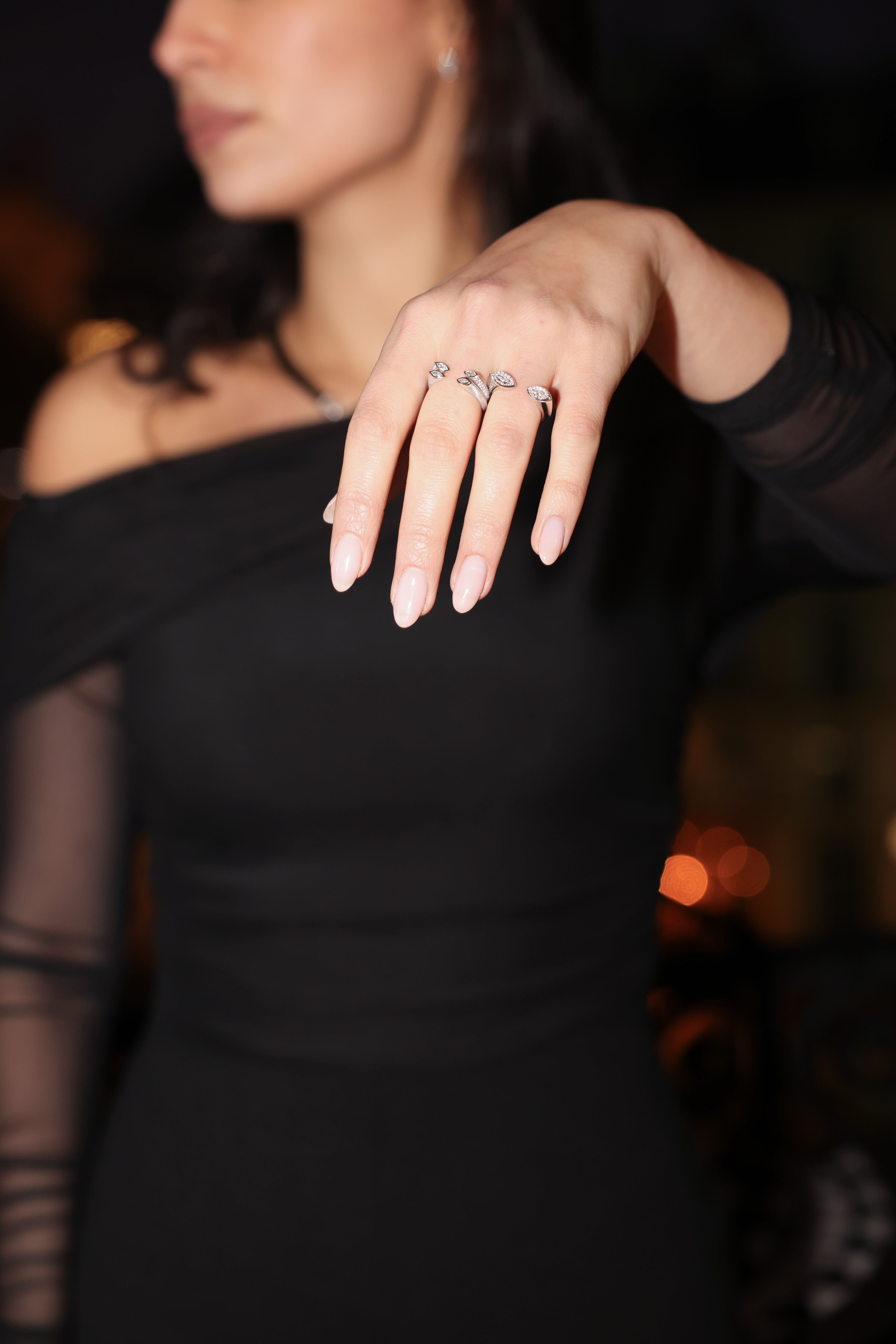 Petit Ombré Ring Pavé